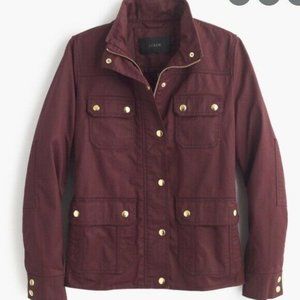 J. Crew Burgundy Jacket with Gold Accents